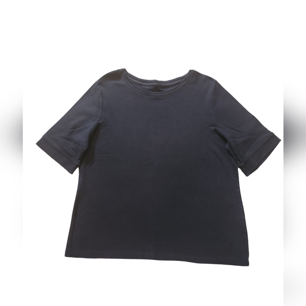 Christopher & Banks Women's Crewneck Navy Knit Top